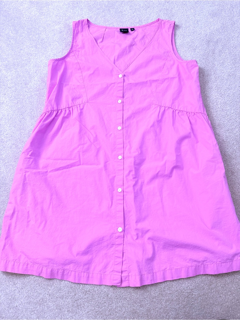 GAP Button Shirt Dress in Bright Pink